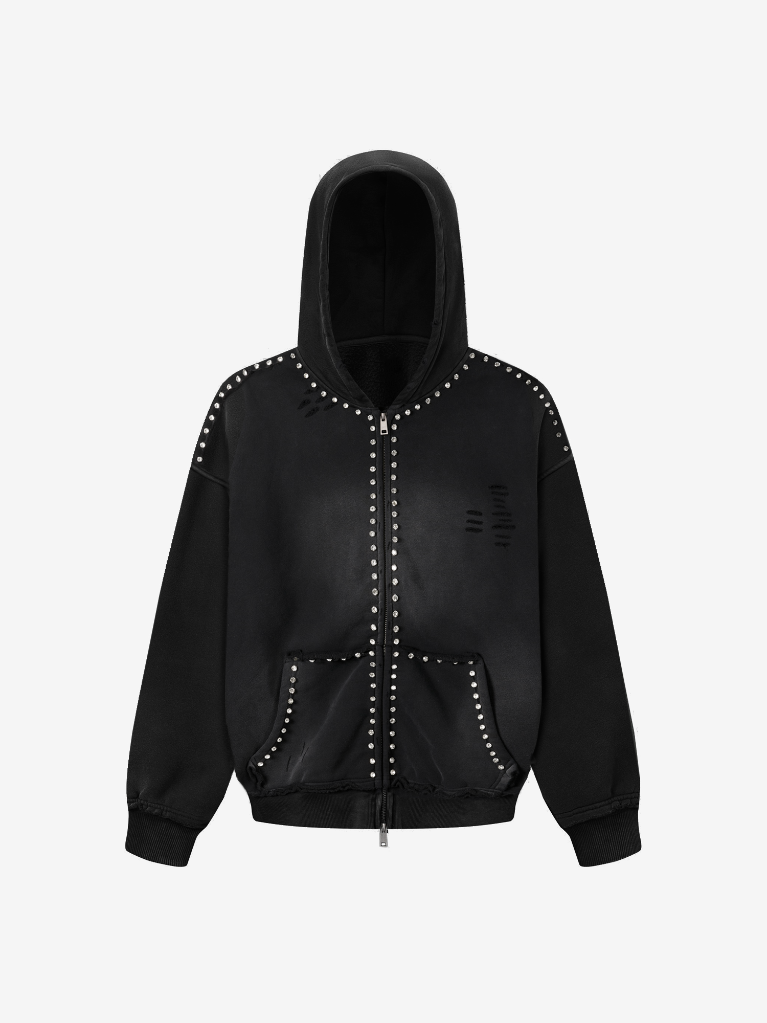 CRYSTAL ZIP UP HOODIE