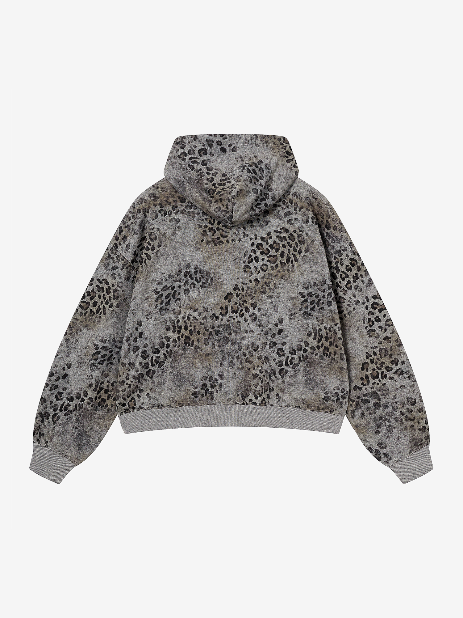 DUSTY LEOPARD ZIP-UP HOODIE