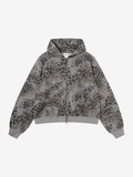 DUSTY LEOPARD ZIP-UP HOODIE