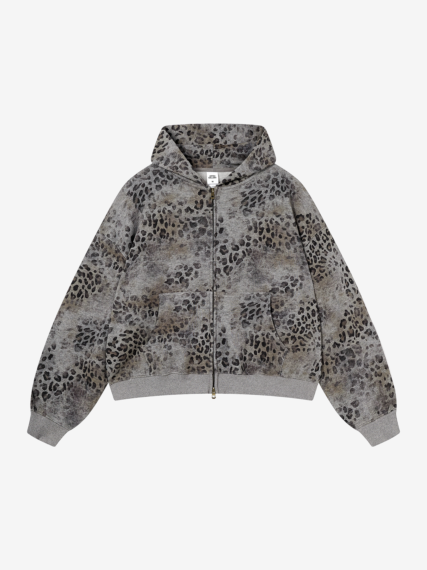 DUSTY LEOPARD ZIP-UP HOODIE
